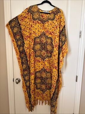 Gold and Black Bohemian Caftan-NWOT